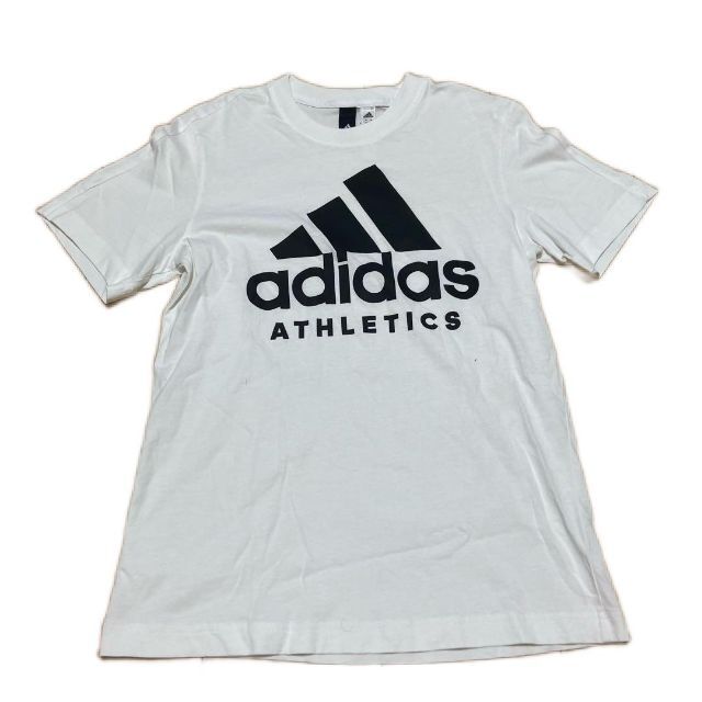 adidas(アディダス)のアディダス　Tシャツ　半袖　男女兼用　古着　白 メンズのトップス(Tシャツ/カットソー(半袖/袖なし))の商品写真