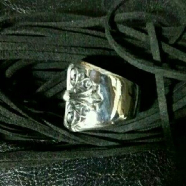 新品 約22号   クラシックオーバルクロスリング　silver925 メンズのアクセサリー(リング(指輪))の商品写真