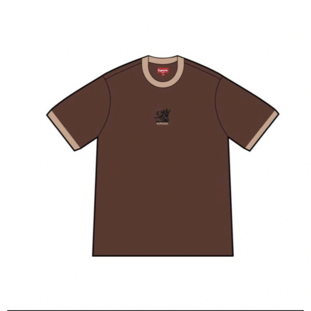 Supreme 2021aw Dragon Ringer Tee Brown M