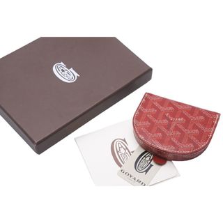 ゴヤール(GOYARD)のGOYARD ゴヤール コインケース 小銭入れ パクト財布 箱付き ラスパイユ半円 レッド系 良品 中古 49125(コインケース/小銭入れ)