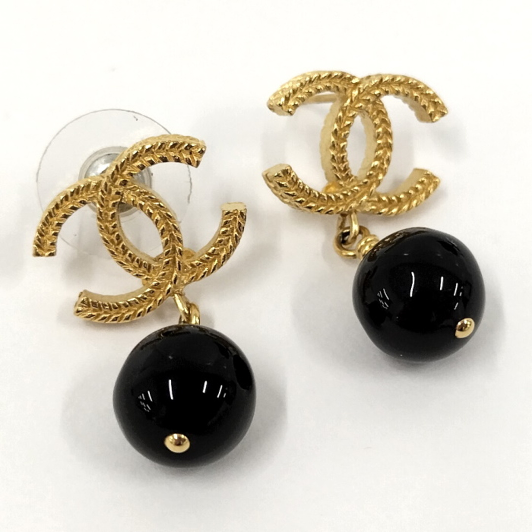 CHANEL ピアス ココマーク カラーストーン メッキ ゴールド 12A