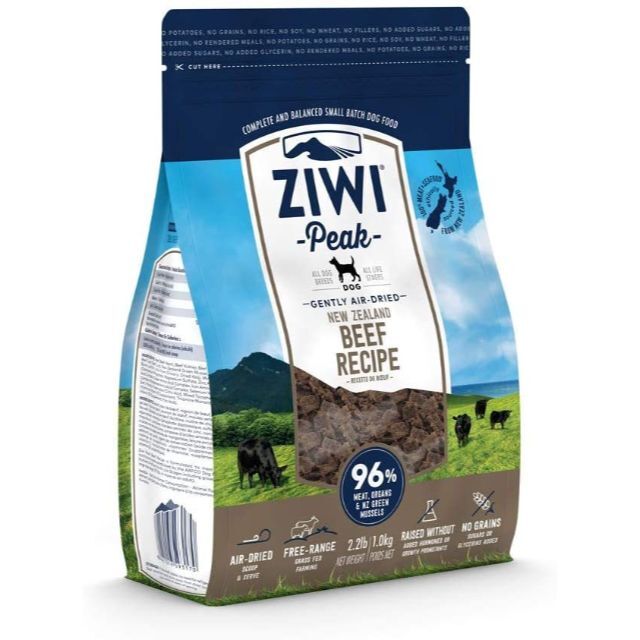 ZiwiPeak（ジウィピーク）ドッグフード  グラスフェッドビーフ 1kg 犬