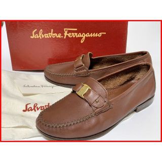 サルヴァトーレフェラガモ(Salvatore Ferragamo)のフェラガモ 6.5≒24.5cm ローファー 茶 F(ドレス/ビジネス)