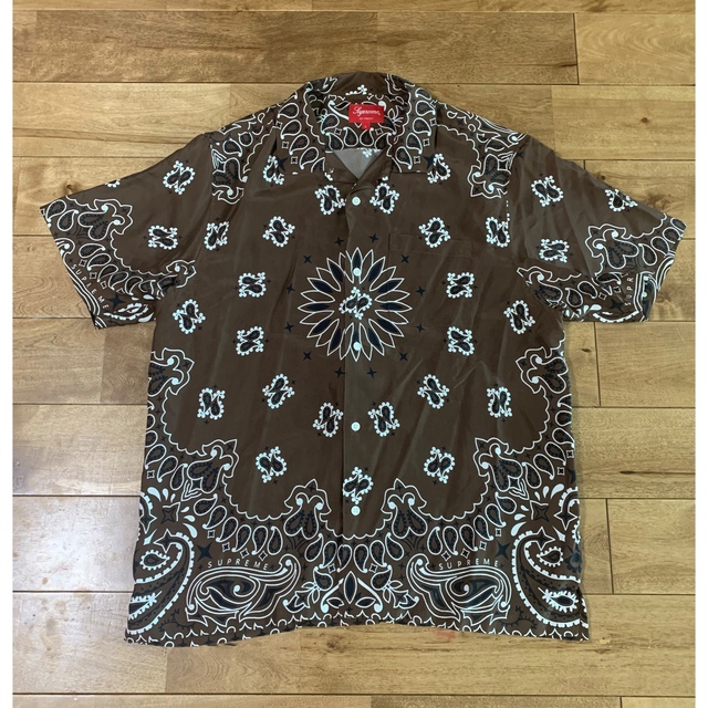 supreme bandana silk shirt L ペイズリー