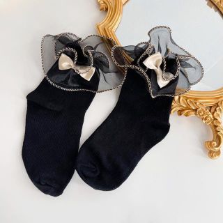 【並行輸入】女の子 フォーマル 靴下 シフォンリボン gsocks4110(靴下/タイツ)