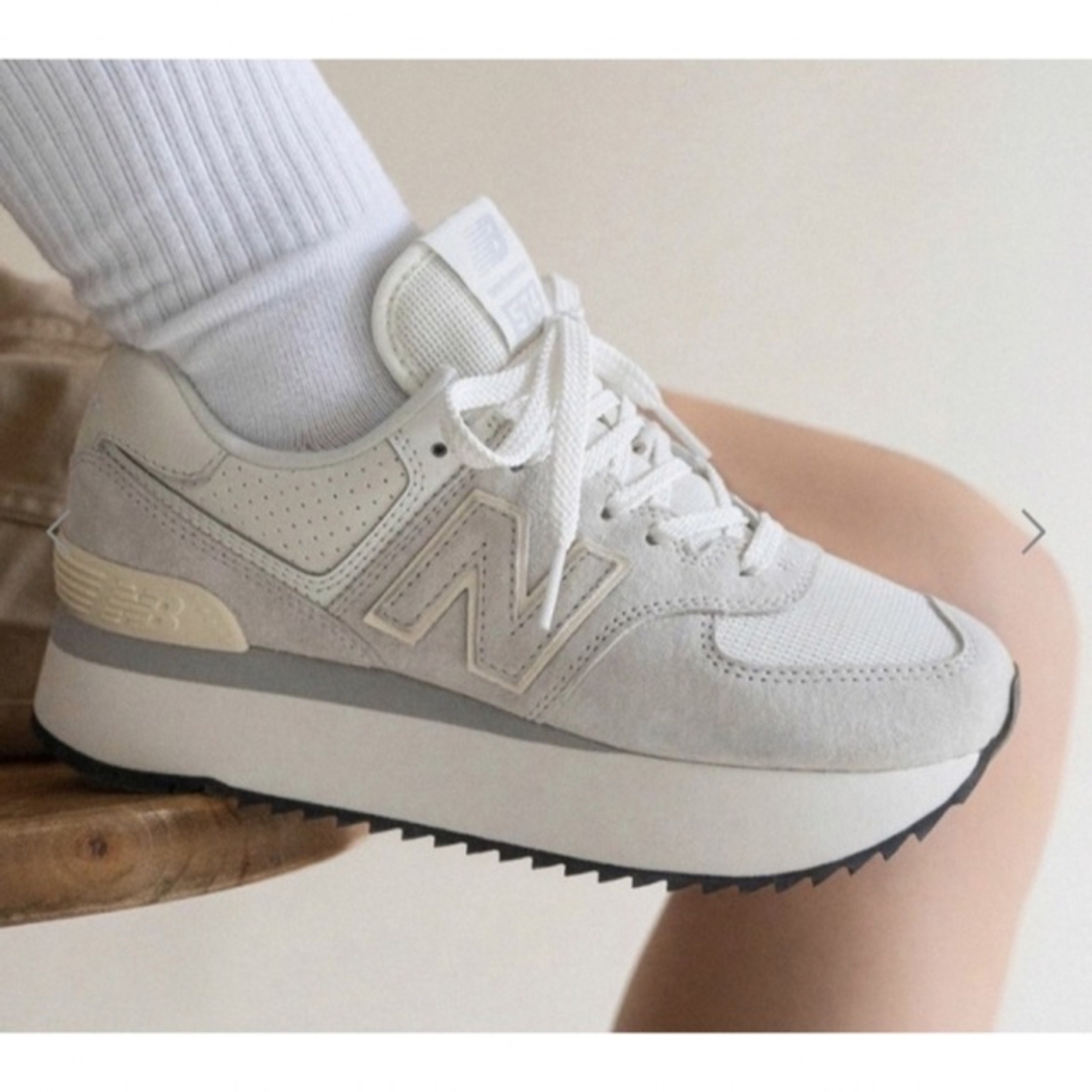 国内完売サイズ NEW BALANCE WL574ZAA 厚底スニーカー-