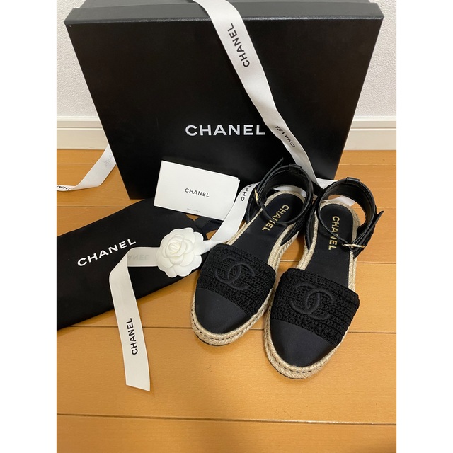 サンダルCHANEL エスパドリーユ サンダル 36