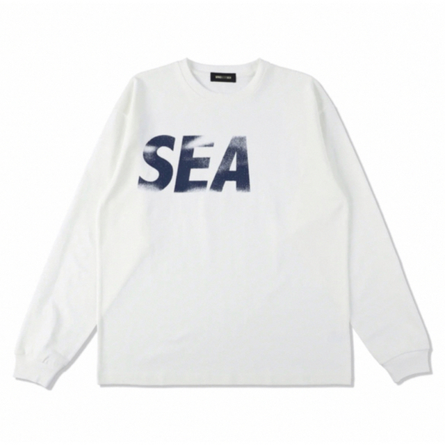 木村拓哉SEA (P-DYE) L/S TEE / WHITE_NAVY  M size