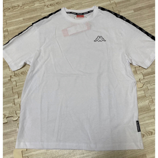 カッパ(Kappa)の新品　kappa 半袖Tシャツ 白　サイズM 肩ライン(Tシャツ/カットソー(半袖/袖なし))
