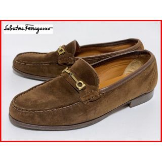 サルヴァトーレフェラガモ(Salvatore Ferragamo)のフェラガモ 7≒25cm ローファー スエード 茶 jtl(ドレス/ビジネス)