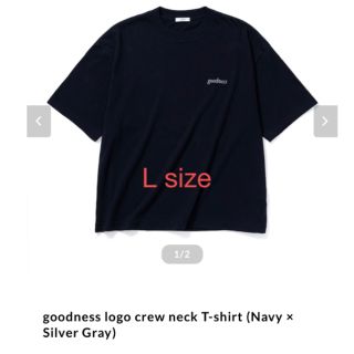 ワンエルディーケーセレクト(1LDK SELECT)のサイズ3 goodness logo crew neck T-shirt黒(Tシャツ/カットソー(半袖/袖なし))