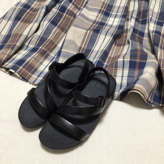 フィットフロップ(fitflop)の美品 fitflop フィットフロップ バックストラップサンダル 本革^^☆(サンダル)