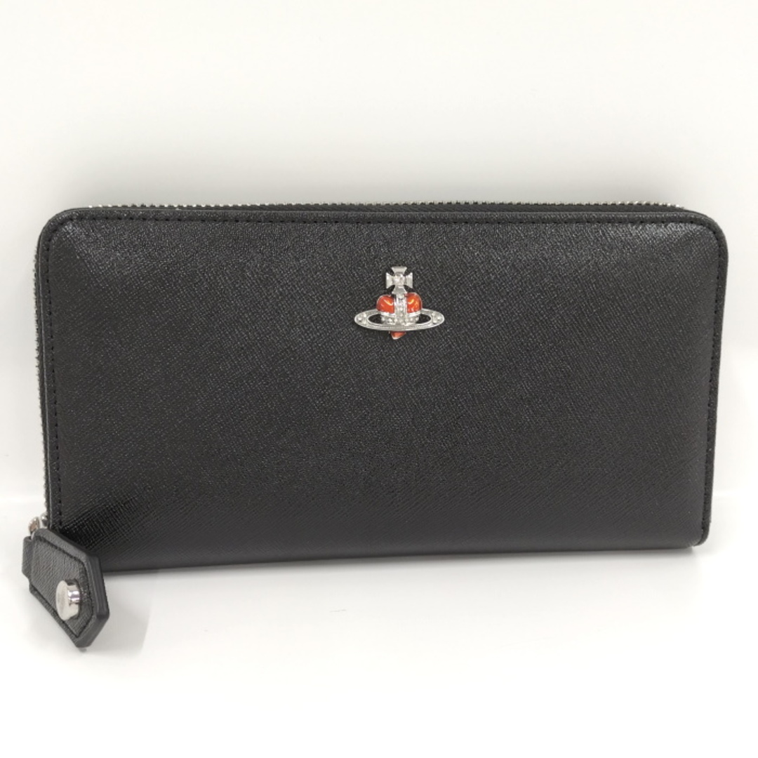 Vivienne Westwood ラウンドファスナー長財布 PVC ブラック 入園入学