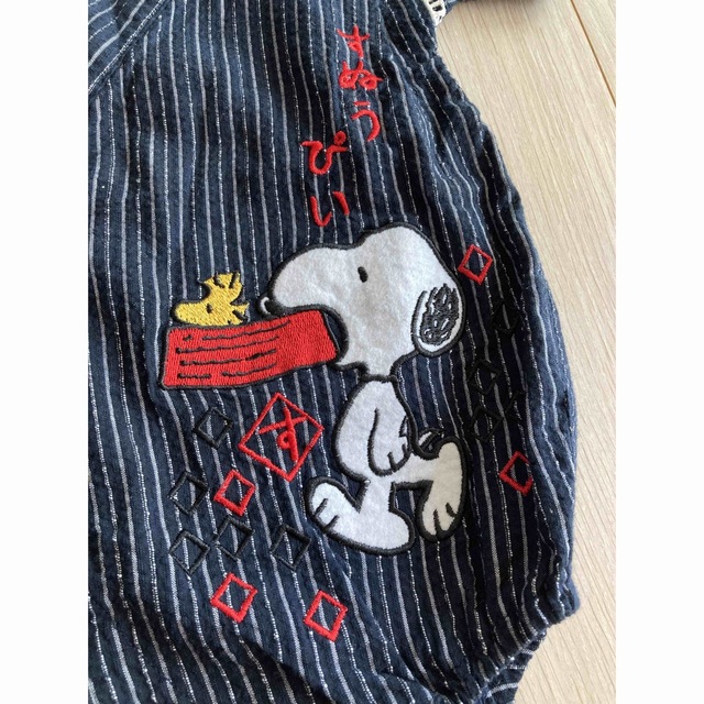 SNOOPY(スヌーピー)の甚平　ロンパース　スヌーピー　サイズ80 キッズ/ベビー/マタニティのベビー服(~85cm)(甚平/浴衣)の商品写真