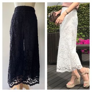 新品ノエラ 華やかカットワークレースパンツわ