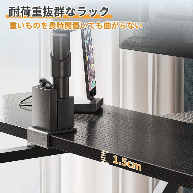 KKL パソコンデスク モニター台付き 幅70cm×奥行60cm 机 pcデスク