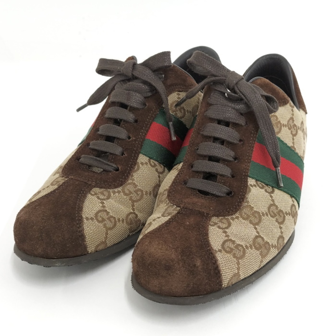 Gucci - GUCCI スニーカー シェリーライン キャンバス スエード