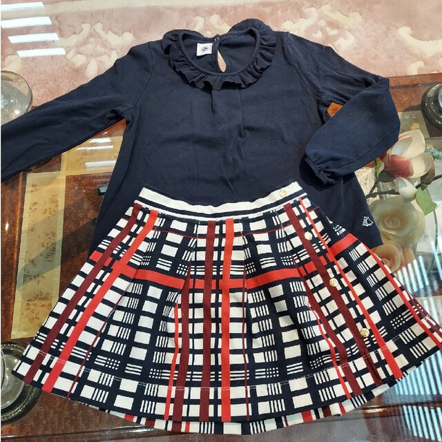 PETIT BATEAU(プチバトー)のお値下プチバトーセット120 キッズ/ベビー/マタニティのキッズ服女の子用(90cm~)(スカート)の商品写真