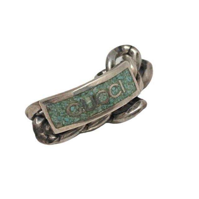GUCCI - GUCCI グッチ 指輪 チェーンリング SV925 ロゴエナメル GUCCI - GUCCI グッチ 指輪 チェーンリング SV925 ロゴエナメル