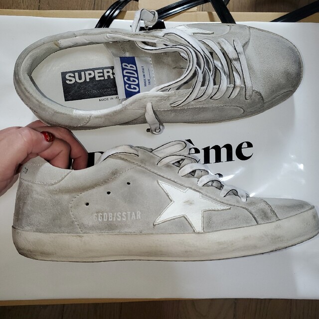 ゴールデングース、スーパースター38サイズ、グレー系 満点の stockshoes.co
