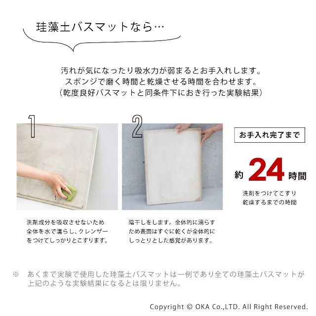 【2023最新】オカOKA 乾度良好 Dナチュレ バスマット 約45×65cm 2
