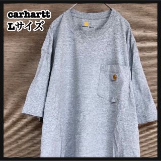 カーハート(carhartt)の カーハート】半袖Tシャツ　ワンポイント　胸ポケット　グレー　エンブレムタグ39(Tシャツ/カットソー(半袖/袖なし))