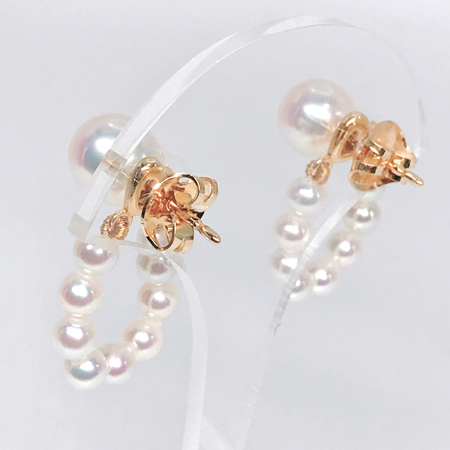 MIKIMOTO(ミキモト)のミキモト 3way ベビーパール チャーム あこや真珠 ピアス 希少 スイング レディースのアクセサリー(ピアス)の商品写真