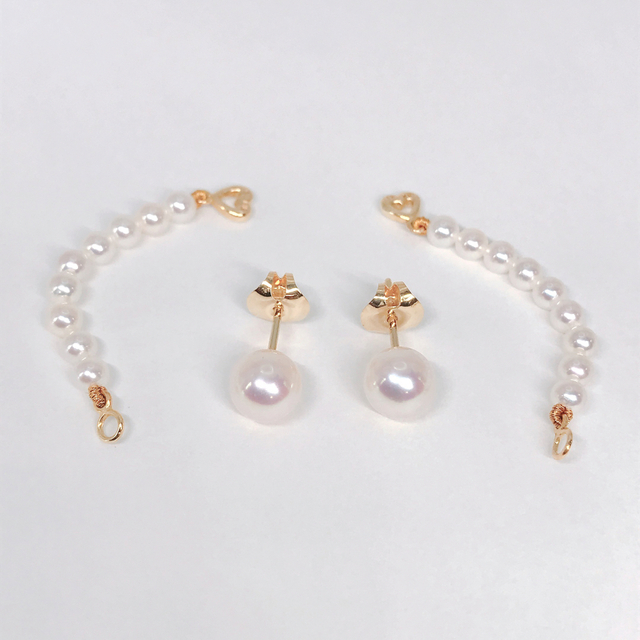 MIKIMOTO(ミキモト)のミキモト 3way ベビーパール チャーム あこや真珠 ピアス 希少 スイング レディースのアクセサリー(ピアス)の商品写真