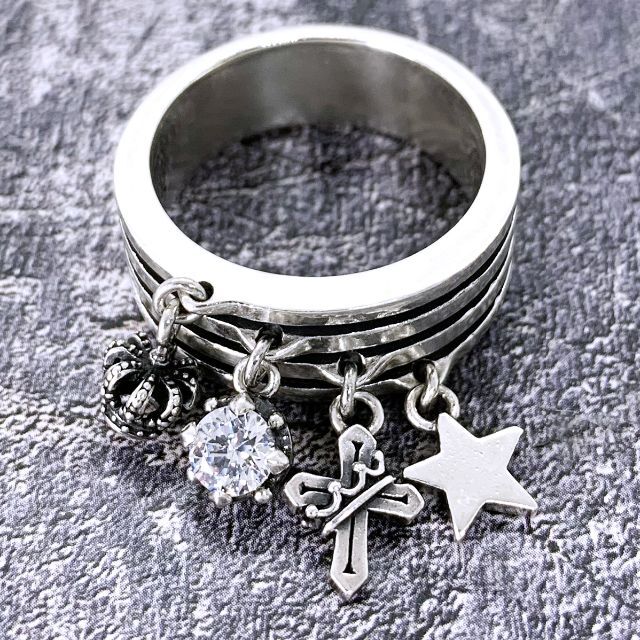 Justin Davis - 定価4.7万☆Justin Davis マルチチャーム装飾リング