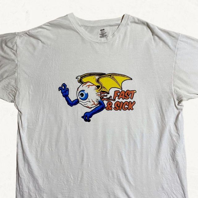 JMU ビンテージ FAST & SICK　目玉　コウモリ　ストリート Tシャツ メンズのトップス(Tシャツ/カットソー(半袖/袖なし))の商品写真