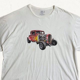 JMP ビンテージ   白 ホットロッド　カスタムカー　フォード Tシャツ(Tシャツ/カットソー(半袖/袖なし))