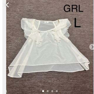 グレイル(GRL)のフリル付き半袖トップス　カジュアル.シンプル.INGIN.ワンウェイずき(Tシャツ(半袖/袖なし))