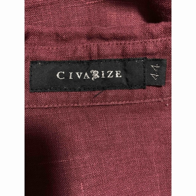 CIVARIZE(シヴァーライズ)のシヴァーライズ　CIVARIZE シャツ　5部丈　ワインレッド　44 メンズのトップス(シャツ)の商品写真