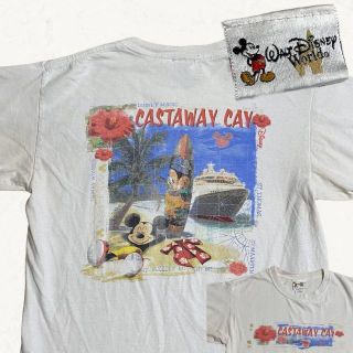 JMM ビンテージ 90s ディズニー　キャスタウェイケイ　ミッキー　サーフ T(Tシャツ/カットソー(半袖/袖なし))