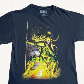 JMJ MARVEL ビンテージ   黒 マーベル　ロキ　ムービー Tシャツ(Tシャツ/カットソー(半袖/袖なし))