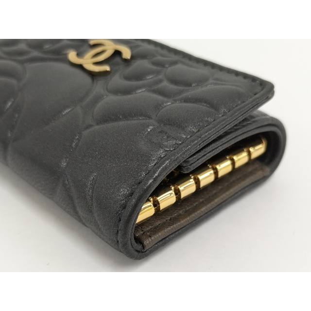 CHANEL - CHANEL カメリア 6連キーケース レザー ブラックの通販 CHANEL - CHANEL カメリア 6連キーケース レザー ブラックの通販