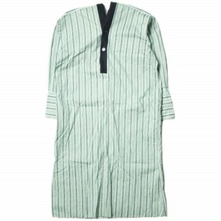 ビューティフルピープル(beautiful people)のbeautiful people ビューティフルピープル 19SS 日本製 REGIMENTAL STRIPE SPRIT シャツドレス 1925104001 38 ライトグリーン ストライプ ワンピース トップス【中古】【beautiful people】(ロングワンピース/マキシワンピース)