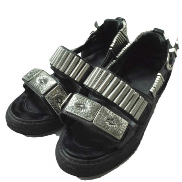 レディースTOGA PULLA トーガ プルラ Metal Sneaker Sandals メタルスニーカーサンダル 38(24-24.5cm) ブラック バックル ストラップ シューズ【TOGA PULLA】