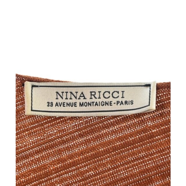 NINA RICCI(ニナリッチ)のNINA RICCI ニナリッチ ワンピース S オレンジ系xアイボリー 【古着】【中古】 レディースのワンピース(ひざ丈ワンピース)の商品写真