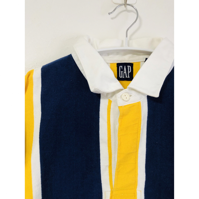 希少 90s OLD GAP ボーダー ラガーシャツ オーバーサイズ - ポロシャツ