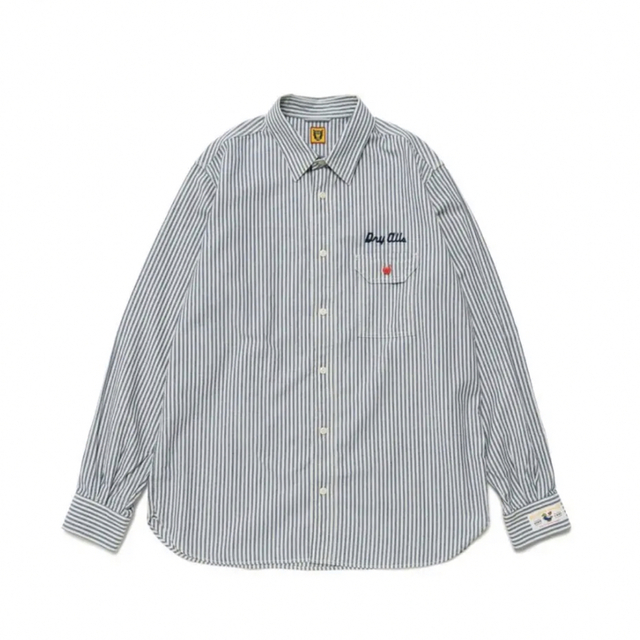 HUMAN MADE STRIPED WORK L/S SHIRT Lverdy