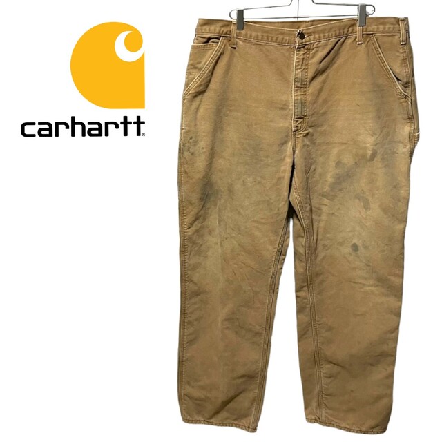 【Carhartt】極太 裏ネル ペインターパンツ A-701ブルー○状態