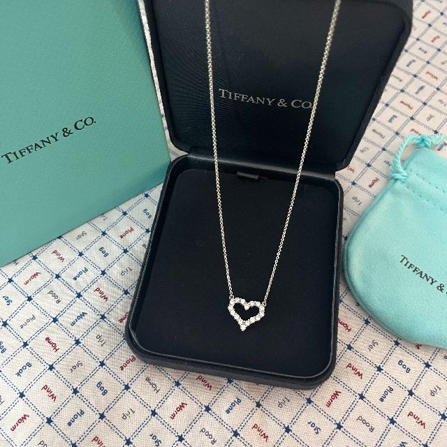 レディース Tiffany&Co. センチメンタルハートネックレス Pt950