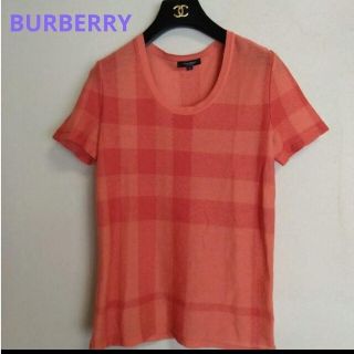 バーバリー(BURBERRY)のBURBERRY LONDON オレンジ色のサマーセーター(ニット/セーター)