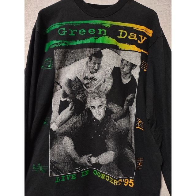 【値下げ不可】古着 90s GREEN DAY ロンＴ メンズのトップス(Tシャツ/カットソー(七分/長袖))の商品写真