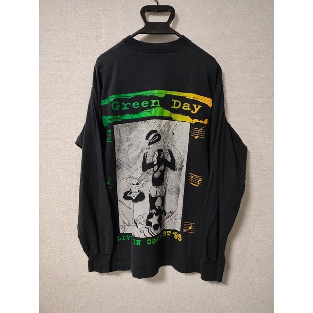 【値下げ不可】古着 90s GREEN DAY ロンＴ メンズのトップス(Tシャツ/カットソー(七分/長袖))の商品写真