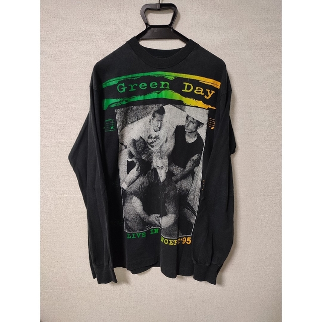 【値下げ不可】古着 90s GREEN DAY ロンＴ メンズのトップス(Tシャツ/カットソー(七分/長袖))の商品写真