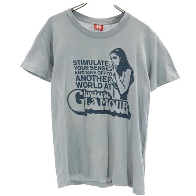 HYSTERIC GLAMOUR(ヒステリックグラマー)のヒステリックグラマー 日本製 ロゴプリント 半袖 Tシャツ グレー系 HYSTERIC GLAMOUR レディース 【中古】  【230505】 メール便可 レディースのトップス(Tシャツ(半袖/袖なし))の商品写真