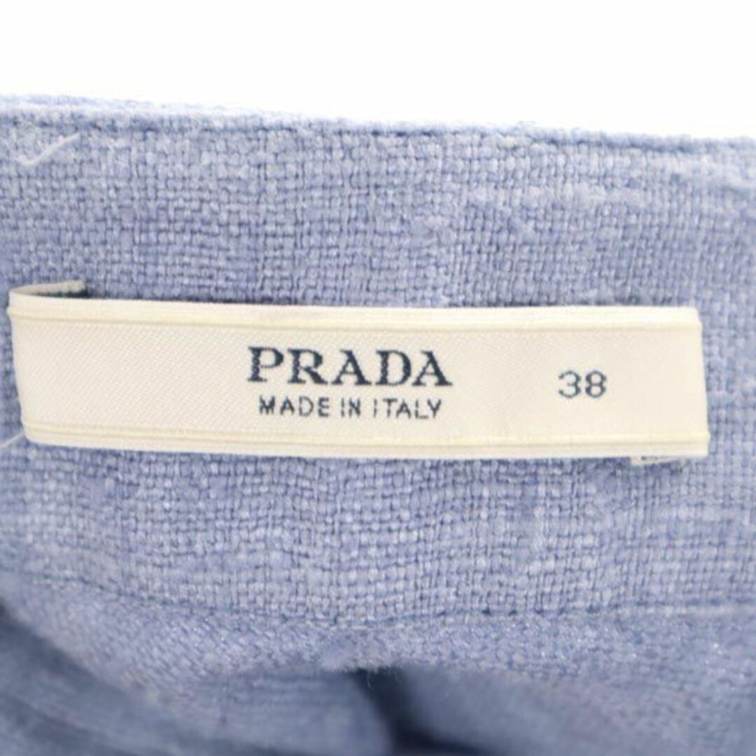 PRADA(プラダ)のプラダ イタリー製 シルク100％ フレア スカート 38 水色 PRADA レディース 【中古】  【230505】 レディースのスカート(ひざ丈スカート)の商品写真