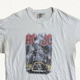 JLY Hanes ビンテージ ACDC　汽車　ブラックアイス　バンド Tシャツ(Tシャツ/カットソー(半袖/袖なし))